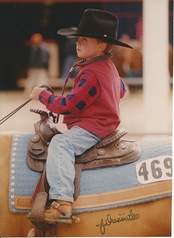 little boy on horseback